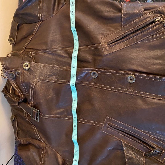 Danier Italian Leather Brown Biker Jacket - Picture 13 of 15